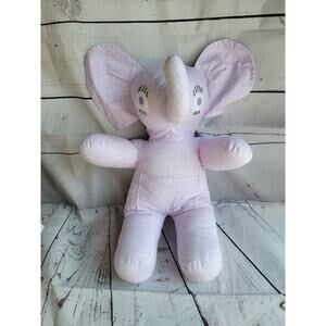 Handmade? Purple Elephant Stuffed Animal W/pocket 19 Inch